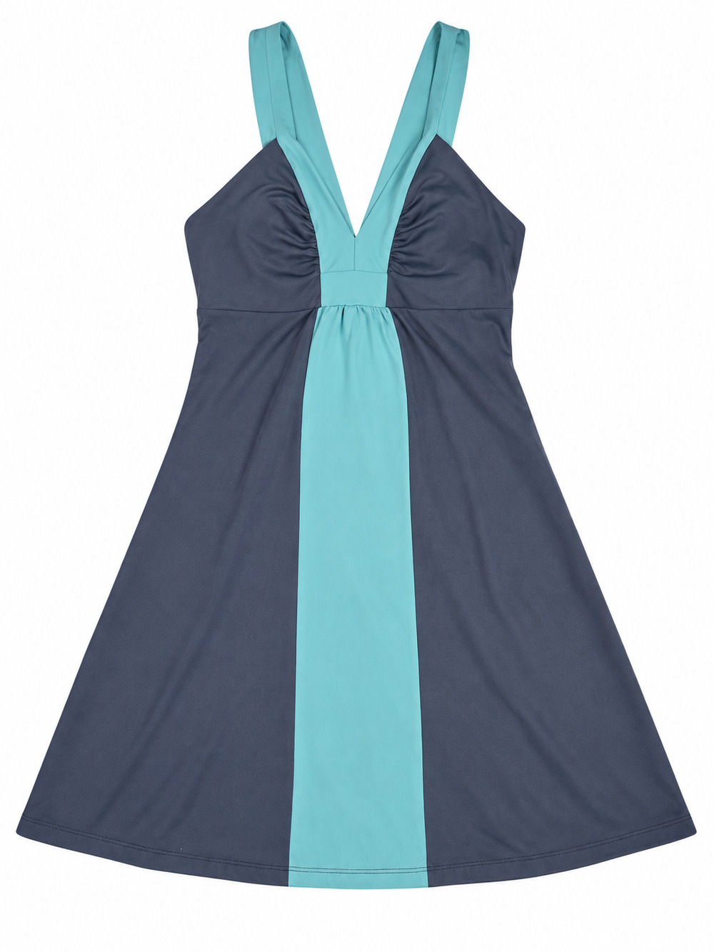 Patagonia Colorblock Halter Tennis Dress Blue Teal Size Medium Y2K